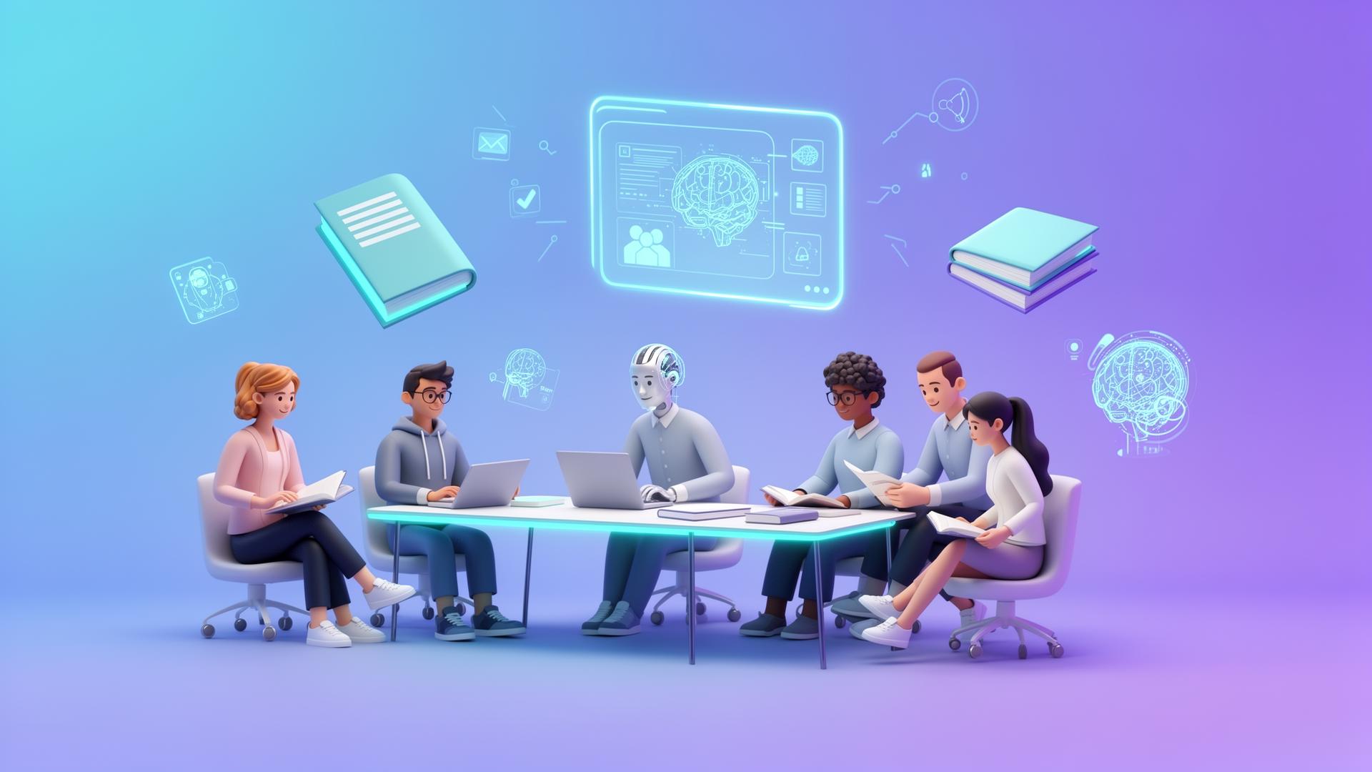 Étudiants apprenant avec l'IA de FlexyMentor